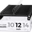 Smartor Pants Hangers - 30 Pack, Black Clips Hangers with 360 Hooks, Shorts Hanger with Strong Clamps, Dress, Heavy Duty as Trousers, Skirt, Jeans, Towel and Bottom Clothes -12 Inch