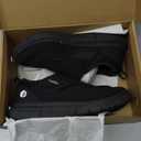 FitVille Diabetic Shoes for Men Extra Wide Slip-on Shoes for Swollen Feet Adjustable Walking Shoes for Elderly Foot Pain Relief Neuropathy - EasyTop Wings Black 10