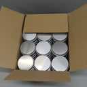 48 Pcs 1 oz Tins Silver Aluminum Tins Cans Top Round Steel tins Cans with Screw Lid Screw Lid Containers