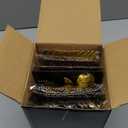 Supernal 102pcs Gold Plastic Silverware, Golden Cutlery with Black Handle, Disposable Flatware Collection, Includes 34 Plastic Forks and Spoons and Knives Ideal for Weddings, Parties, and Birthdays