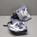 Great Bay Home Patchwork Scalloped Printed Furniture Protector Stain Resistant Chair Cover (Chair, Navy)