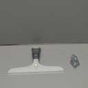 MR.SIGA Multi-Purpose Silicon Squeegee for Window, Glass, Shower Door, Car Windshield, Heavy Duty Window Scrubber, Includes Suction Hook, 10 inch, White & Gray, 1 Pack