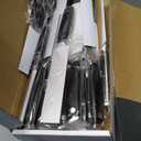 Astercook Knife Set, Kitchen Knives Set with Block and Sharpener Full Tang 17 Pcs German Stainless Steel Knives Sharp Blade Dishwasher Safe Premium Knife Set, Black Mothers Day Gifts for Women
