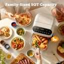 Kismile 5QT Glass Air Fryer, BPA-Free Non Toxic AirFryer with Digital Touch Control, 8 Preset Functions, 1500W Portable Airfryer, Dishwasher Safe Basket, Up to 400°F, 95% Less Oil(Creamy White)