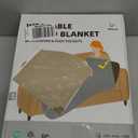 Wearable Heated Blanket with Foot Pocket & Sleeves, Electric Blanket Heated Robe for Women & Men, 5 Heat Settings, 3H Auto-Off, Machine Washable, ETL Certified, Gift-Ready, 50x70 inches, Light Grey