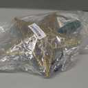 Christmas Star Tree Topper, Plug in Sliver Glittered 3D Star Tree Topper, Metal Hollow Designed Built-in 10 Bulbs String Lights for Indoor Office Christmas New Year Holiday Tree Decoration (Pvc Gold Star)