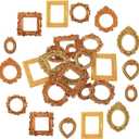 14PCS Vintage Resin Picture Frames, Small Antique Photo Frame Wall Hanging Oval Rectangle Vintage Picture-Frame Mini Photo Frame Tiny Antique Frames for Holiday Party Christmas Hotel Decor