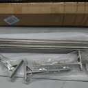 Double Track Curtain Rod, Wall Mount, Champagne, 4.3ft