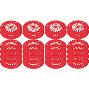 Sedmoon Reusable Plastic Paper Plate Holders 24 Pack 10" Heavy Duty Plastic Paper Plate Holder (Red)