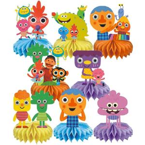 Simple Songs Honeycomb Centerpieces Party Supplies for Songs Theme Birthday Party Decorations, 8Pcs Double Sided Table Decor Music Party Favors for Fans Kids Boys