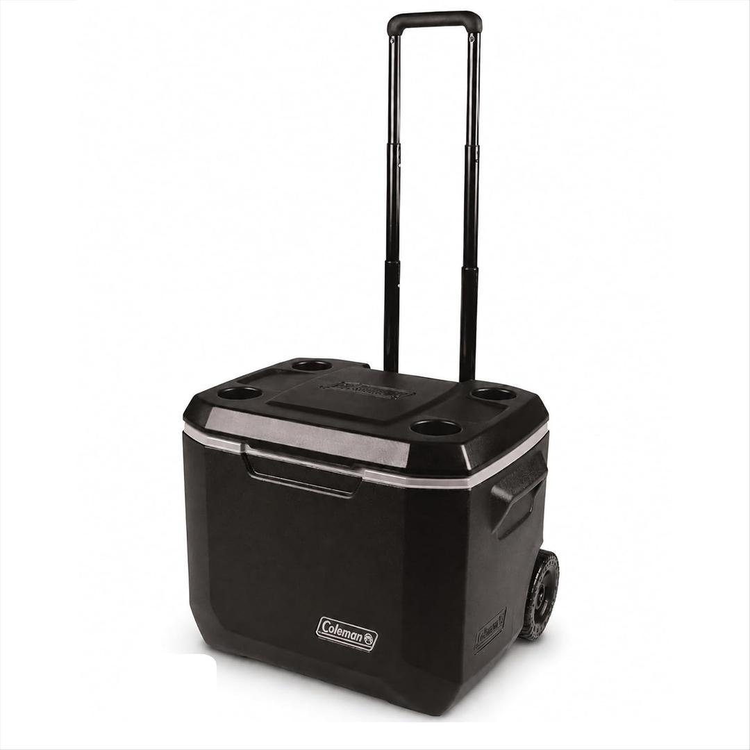 Coleman Portable Rolling Cooler | 50 Quart Xtreme 5 Day Cooler with Wheels | Wheeled Hard Cooler Keeps Ice Up to 5 Days