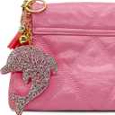 6 x Sparkling Keychains Bag Charms for Women Girls, Crystal Bling Rhinestone Key Ring Car Fob, Backpack Handbag Accessories