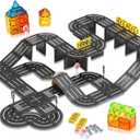 Magnetic Tiles, Construction Magnetic Road Tiles Set, STEM Road Blocks Building Tile, Educational Magnets Tile Toys for Boys Kids Toddlers Ages 3 4 5 6 7 8 9+ Year Old Gifts