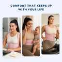 Fit Geno Back Brace and Adjustable Posture Corrector And Trainer for Women and Men, Back Straightener, Scoliosis and Hunchback Correction, Back Pain, Spine Support, Pink, Medium (Waist 34-41 Inch)