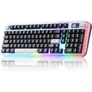 K98Pro Wireless Keyboard,Tri-Mode Silent Bluetooth Keyboard(Black)