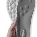 Original Stepprs Comfort Shoe Insoles for Men Women Adjustable Size 4D Memory Foam Cloud Soles Arch Support Improved Posture (Gray, US Men 8-13.5)