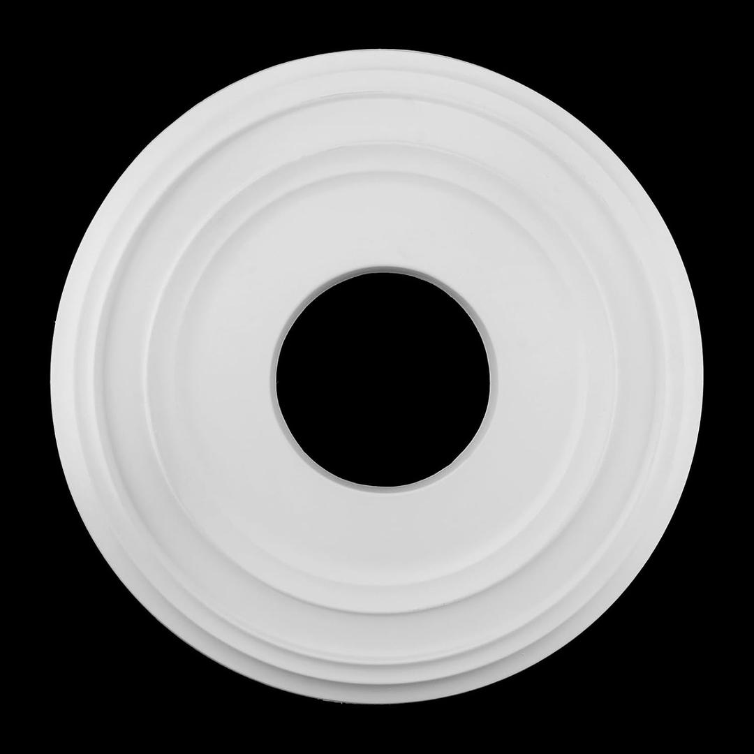 RTNLIT Ceiling Medallion 12 Inch Decorative Ceiling Medallions for Light Fixtures & Ceiling Fans, White Ceiling Fan Medallion with 3.93" Center Hole, 0.78" Profile