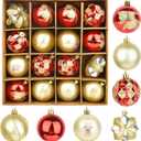 16 PCS Christmas Ball Ornaments, Christmas Tree Decorations Set DIY Christmas Tree Accessories Shatterproof PVC Plastic Hollow Balls Christmas Decoration Gifts