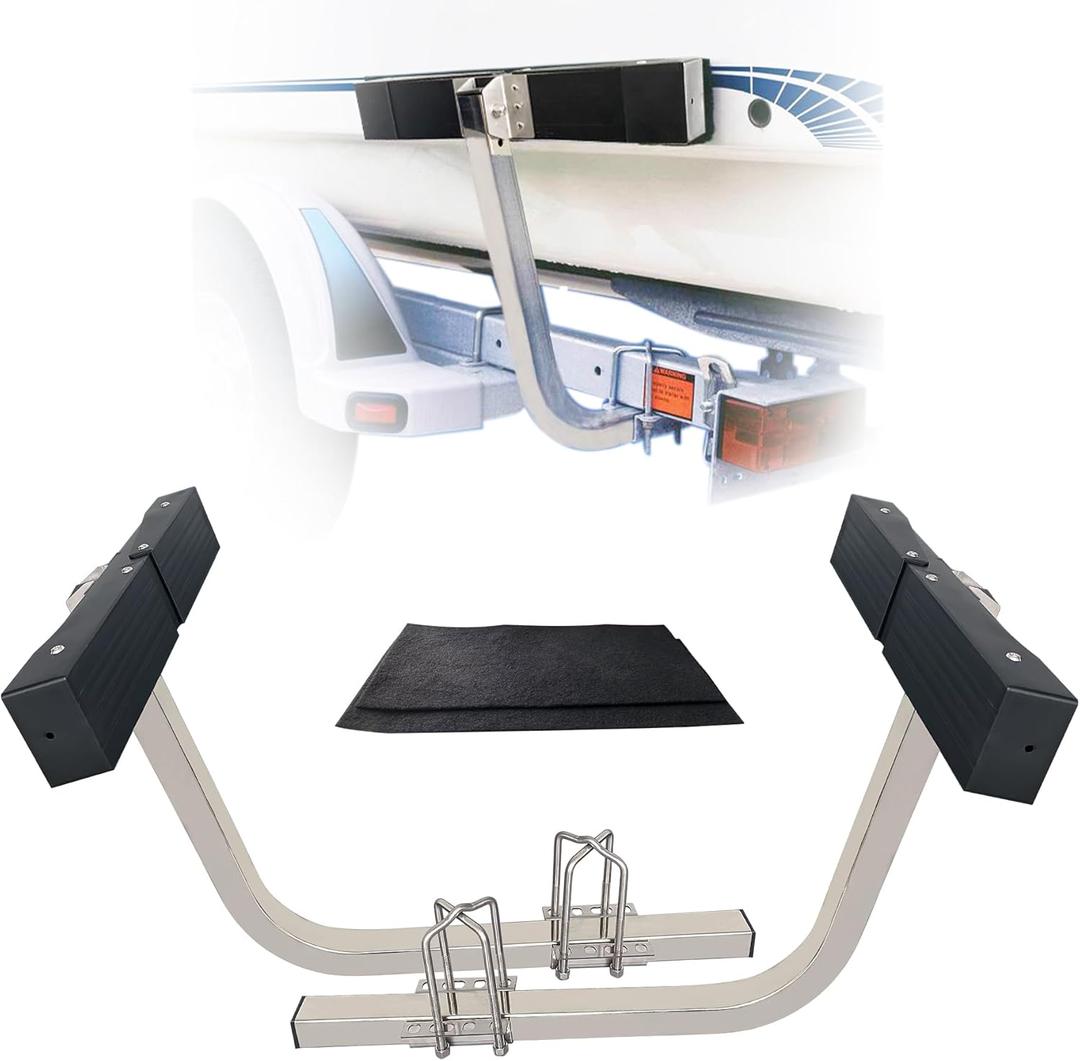 Boat Trailer Guides 20 inch Aluminium Alloy Square Tube Kit,2PCS 316 Stainless Steel Trailer Guide Poles, 20 Inch Aluminium Alloy Guide with high-Grade Rubber Crash Pads,Heavy Duty Roller Guide