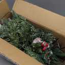 Juegoal 2 Pack Pre-lit Christmas Tree Urn Filler, Lighted Artificial Xmas Pine Trees with Tripod Stake, 8 Modes & Timer, Battery Powered Outdoor Light Up Planter Filler Festival Holiday Decor