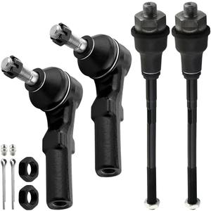 4PCS Front Inner and Outer Tie Rod Ends for 2001-2010 Chevy Silverado GMC Sierra 1500 2500, Chevy Suburban Avalanche, GMC Yukon XL, Hummer H2 Inner and Outer Tie Rod End ES3488 ES3609