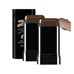 2-in-1 Hair Color Stick & Comb, Long-Lasting Waterproof Color,Sweat-Proof, Quick Root Touch-Up, Coloring Tool  For Women & Men (BROWNISH BLACK)