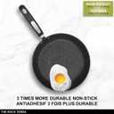 Starfrit The Rock Terra 12" Ceramic Deep Fry Pan with Lid, Black