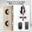 Smart Keyless Entry Door Lock with 2 Knobs,Front Door lock Handle Set,Electronic Digital Keypad Deadbolt,Auto Lock,50 User Codes,Voice Prompts,Anti-Peeking Password,Home, Apartment,Satin Nickel