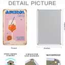 2 x Aperol Spritz Metal Sign - Cocktail Wall Art for Home Bar Decor, Vintage Aperol Spritz Gift, Bar Signs for Kitchen or Lounge, 8"x12" Wall Decoration