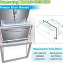 Upgraded DA63-06541D Freezer Door Gasket Compatible with Samsung Refrigerator Door Gasket Freezer Seal Replacement DA63-06541A AP5797422 RF263BEAESR Gray 34.84"x23.82" Freezer Door Seal Fridge Seal