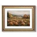 ARPEOTCY Vintage Gold Framed Wall Art Decor, 11x14 Inch Pumpkin Field Picture Artwork, Classical Farmhouse Fall Wall Art for Living Room Bedroom Study, Retro kitchen Autumn Decor Aesthetic