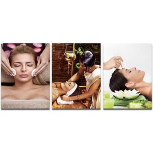 Facial Spa Massage Wall Art Skin Care Wall Decor Relaxing Spa Picture Canvas Prints Bathroom Poster Painting Framed Beauty Salon Home Living Room Decoration Ready to Hang (36''Wx16''H)