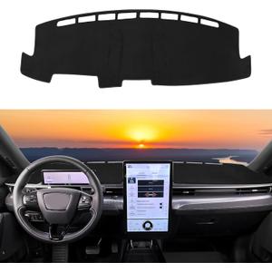 Dashboard Cover Mat Custom Fit for 2021-2024 2025 Ford Mustang Mach-E Dash Cover Nonslip Dash Mat Protector Sunshade No Glare Black