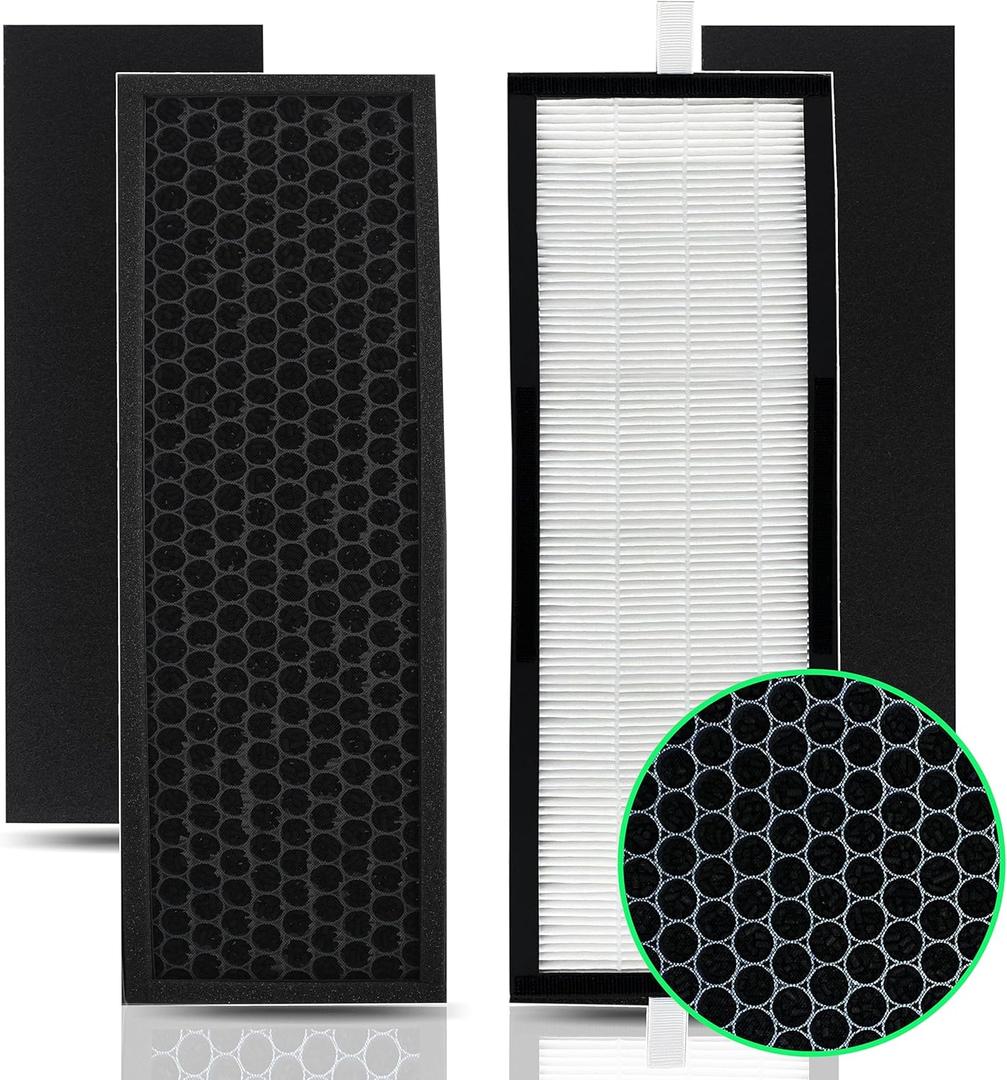 2 Pack HEPA Filter with Carbon Pre-Filter for Alen T500 Air Purifier, TF-60 / TF-60-MP, HEPA 13 / MERV 17, Compatible with Alen T500 Replacement Filter