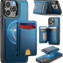 for iPhone 13 Pro Max Wallet Case Compatible with Magsafe, Blue