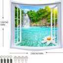 XIUYINHS Nature Forest Tapestry,Scenery Wall Tapestries,Mountain Tree Tapestry,for Home Office Dorm Indoor and Outdoor Decoration Large Size 59"(W) x59(L) GTCH(67)