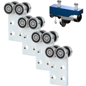 2 Wheel Trolleys Rollers.Bearing Trolley Assembly.The top of The Trolley has Room for Set Screws, Allowing The use of a 1-5/8" high Strut Channel