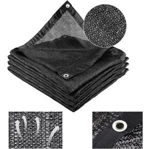 Cliselda 70%-80% Black Shade Cloth for Patio, 10 x 50ft UV Resistant Sun Shade Mesh Net with Grommets, Mesh Tarp Plant Shade Cover for Plants Garden Greenhouse Backyard Outdoor