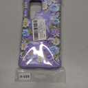 for Galaxy S23 Ultra Case,3 in 1 Oil Painting Flower Pattern Heavy Duty Shockproof Protection Silicone Rubber Bumper+Hard Plastic Protective Cover for Samsung S23 Ultra 6.8",Purple/Yellow