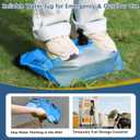 Water Jug Camping 2.1 Gallon Collapsible with Spigot, BPA Free Portable Water Pouch Foldable Water Bags for Outdoor Hiking, Travel and Emergency & Water Storage Containers (Blue-4Pcs)