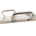 G.E.T. SSTPD-1612-MP Heavy-Duty Metal Serving/Ottoman Tray with Handles, 16" x 12", Mirror Polished Steel