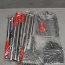 Pooper Scooper, Long Handle Dog Pooper Scooper, Heavy Duty Stainless Steel Rake with Tray & Spade Set for Pet Waste Removal, for Grass, Dirt or Gravel (Red)