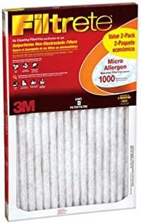 Filtrete Reduction Filter Electrostatic, Micro Allergen 16 " X 20 " X 1 " Pleated 1000 Mpr 2/ Pack 
