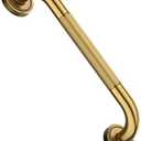 12 Inch Bronze Shower Grab Bar Gold, Munzong Antique Brass Bathroom Grab Bar w/Anti-Slip Knurled Grip, Bathroom Balance Bar, Safety Bath Handrail Support, Handicap Injury Elderly Senior Assist Handle