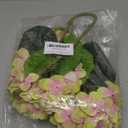 DILATATA Fake Hydrangeas Real Touch Hydrangea Flowers 26" Large Artificial Hydrangea Flowers Silk Hydrangea for Wedding Bouquet, Home, Party, Store, 3 (Green Pink #3)