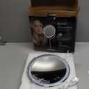 Makeup Mirror with Lights, 1x/20x 360 Rotation Vanity Mirror, Brightness Adjustable Lighted Makeup Mirror with Magnification, 5000 mAh Rechargeable Double Sided Mirror with 3 Colors, Gift for Women (Chrome)