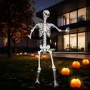 Halloween Giant Skeleton, Large Realistic Full Body Skeleton with Movable Joints for Halloween Party Haunted House Indoor Outdoor Decoration (7.8ft-1P), 7.8ft X 1.6ft