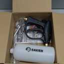 Saker Foam Cannon Dual Connector Accessory for Pressure Washer Kit,with Foam Cannon Dual Connector,Pressure Washer Gun for Car Washing and Cleaning, 5 Power Washer Sprayer Nozzles Four-Piece Set