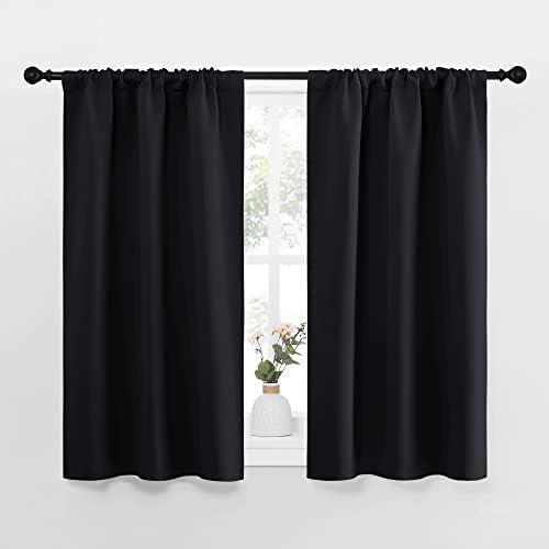 NICETOWN Black Out Curtain Panels for Kitchen - Energy Smart Decoration Thermal Insulating Blackout Drapes/Draperies for Small Window (2 Panels, 34 inches Wide by 40 inches Long)