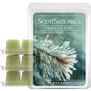Scentsationals Vanilla Pine Scented Wax Melts - Balsam, Herbs & Vanilla, 10oz (24 Cubes)